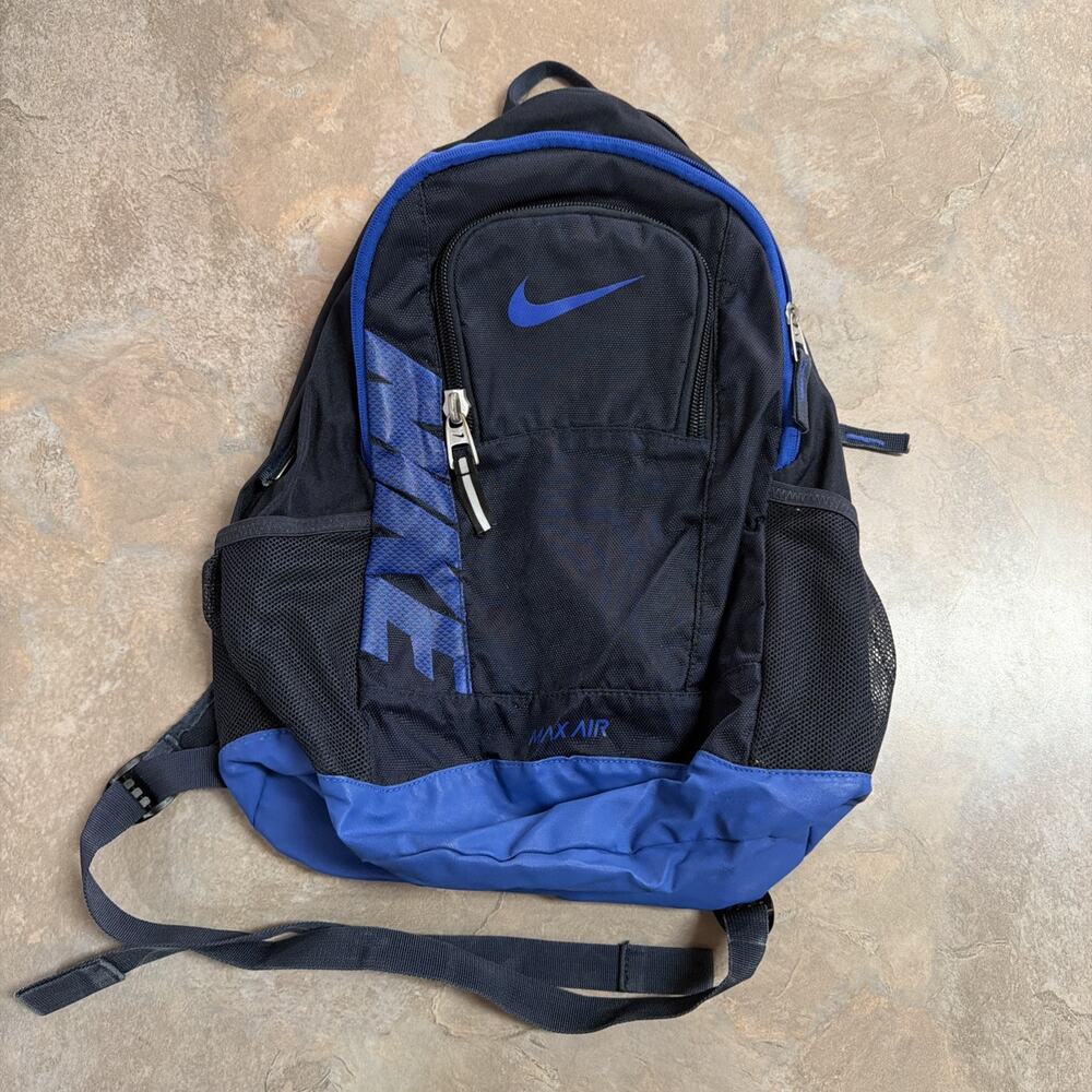 Nike Max Air Blue/ Black Team Training Medium Backpack Casual School Outdoors